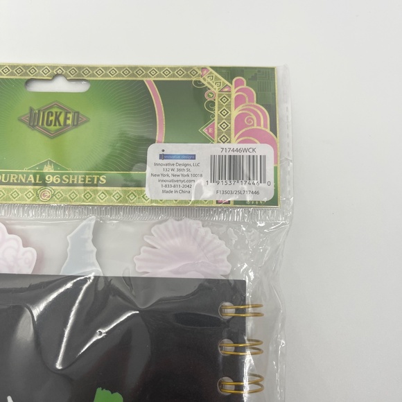 Universal Studios Wicked Spiral Notebook Journal w/ 4 Tab Dividers – New - Picture 5 of 5